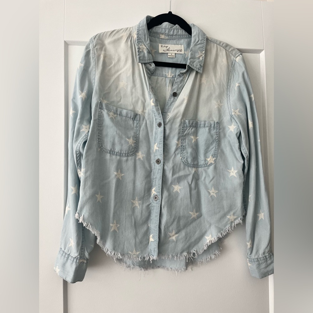 Denim long sleeve with stars
